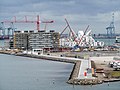 Til højre i billedet ses Isbjerget, som endnu ikke er færdigbygget. Billedet er fra februar 2012.