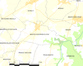 Poziția localității Sainte-Honorine-du-Fay