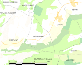 Mapa obce Vaudrivillers