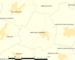 Poziția localității Marcq-en-Ostrevent