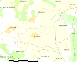 Mapa obce Antoingt