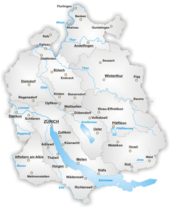 Distrikte vaan kanton Zurich