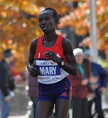 Mary Keitany New Yorkin maratonilla 2011.