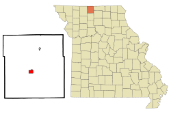 Location of Princeton, Missouri
