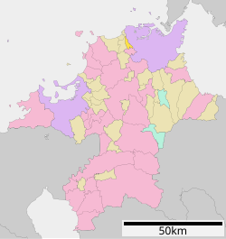 Location of Mizumaki in Fukuoka Prefecture