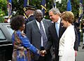 Image 5Mwai Kibaki and (the late) Mrs. Lucy Kibaki with US President George W. Bush and Mrs. Laura Bush at the White House during a state visit in 2003. (from History of Kenya)