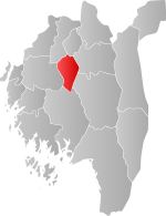 Mapa do condado de Østfold com Skiptvet em destaque.