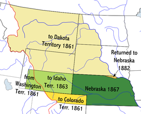 Localização de Território do Nebraska