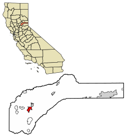 Расположение Grass Valley в округе Невада, Калифорния