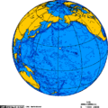 Orthographic projection centred over midway