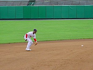 Ozzie Smith fields a ground ball at Doubleday ...