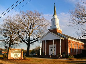 A picture of Pisgah Baptist Church in Four Oak...