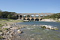 El pont del Gard, a Remolins, Gard, que servia tant d'aqüeducte com de pont.