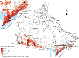 Canada population density map (2014) Population density statistics canada.gif