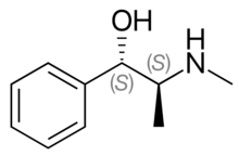 Pseudoephedrine S,S ephedrine comparison.png