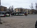 Автобусы на Привокзальной площади (вокзал Псков-Пассажирский)