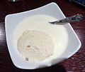 Rasmalai, a sweet dish made from cottage cheese.