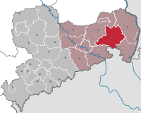 Distrikto Bautzen sur la mapo de Saksio