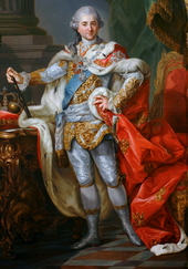 Stanislaw II Augustus, the last King of Poland, reigned from 1764 until his abdication on 25 November 1795. Stanislaw II August Poniatowski in coronation clothes.PNG