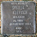 Stolperstein für Sybilla Klefisch (Kettengasse 22)