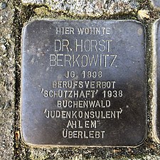 Stolperstein für Horst Berkowitz in Hannover