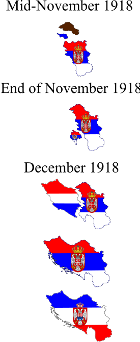 Teritorijalno proširenje Srbije i Jugoslavije. Napomena u opisu.