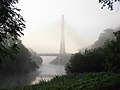 River Boyne passing under the Boyne Cable Bridge in Drogheda.