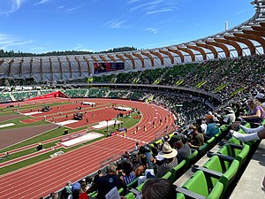 Das umgebaute Hayward Field bei den U.S. Olympic Trials 2020