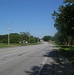 US 20 approaching Springville from the west