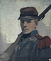 Voják z francouzské revoluce, olej na plátně