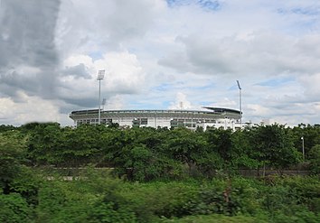 The stadium as seen from a train in Nagpur