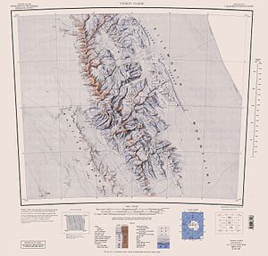 Мапа центральної та південної частини хребта Сентінел