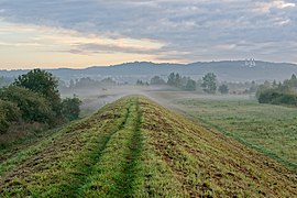 Wały przeciwpowodziowe nad Wisłą w Piekarach