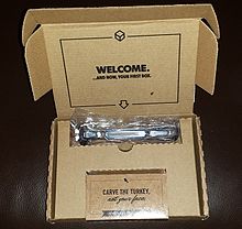 The initial welcome packet from Dollar Shave Club.