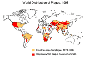 Worldwide distribution of plague infected anim...
