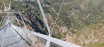 Vue des Passadiços do Paiva (pt) depuis le pont 516 Arouca