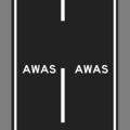 AWAS (Caution) lettering