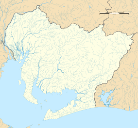 Map showing the location of Kōrankei Gorge