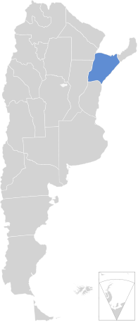 Корриентес на карте Аргентины