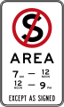 (R5-72) No Stopping Area