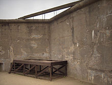 The gallows at Breendonk Concentration Camp, near Mechelen. Breendonk046.jpg