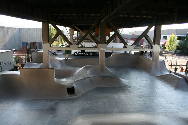 Le Burnside Skatepark, un des lieux de tournage du film.