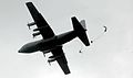 C-130 dropping paratroopers