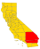 California county map (Inland Empire highlighted) Gold color.svg