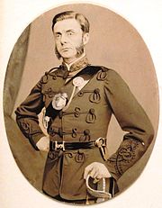 Captain Harry Gem in his Birmingham Rifle Volunteer Corps uniform in 1868