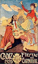 Плакат с рекламой карнавала Кадиса 1926 года