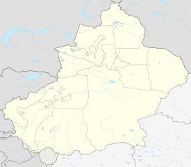 Hotan County is located in Xinjiang