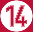 Pete Rose's number 14 was retired by the Cincinnati Reds in 2016. CincinnatiReds14.png