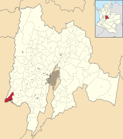 Vị trí của khu tự quản Girardot trong tỉnh Cundinamarca