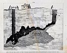 Cross section of Dream Cave, drawn in 1823